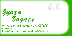 gyozo bogati business card